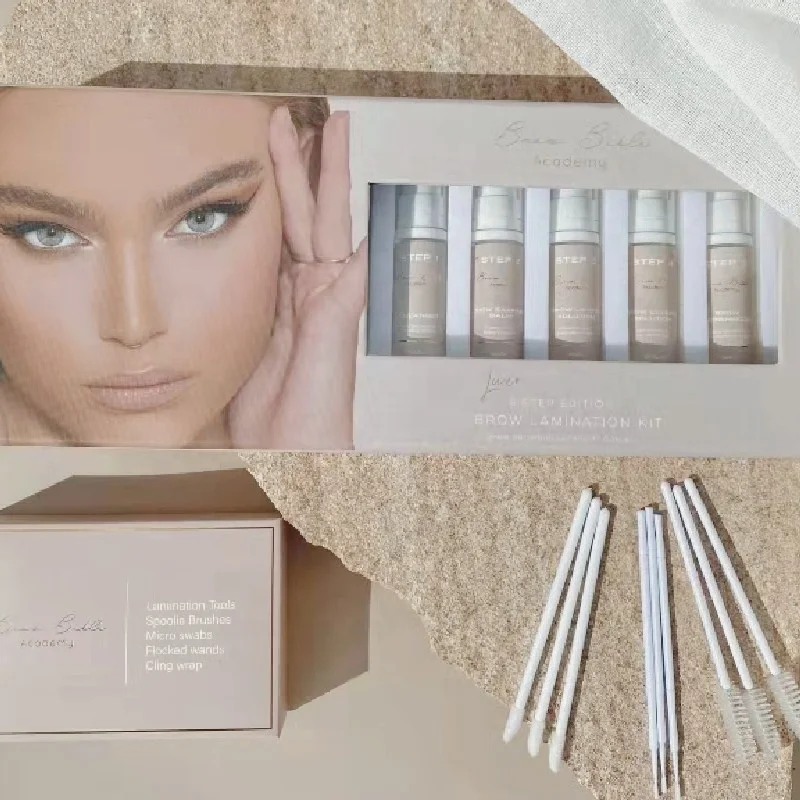 Bomb no sodium bromate thioglycolate free lash lift brow lamination kit free sample customization supplied