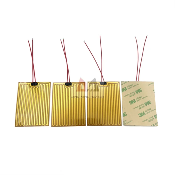 24v polyimide film heating element electric kapton 12v 12w flexible heater adhesive heating film