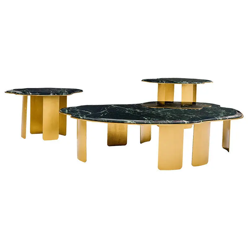 Popular promotional luxury modern practical living room furniture stone coffee table