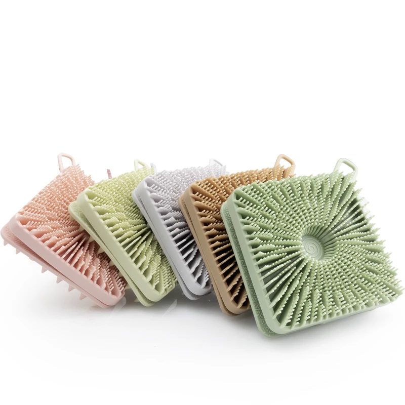 Hot Selling  Soft Factory Silicone Double Sided Shower Body Exfoliating Bath Brush