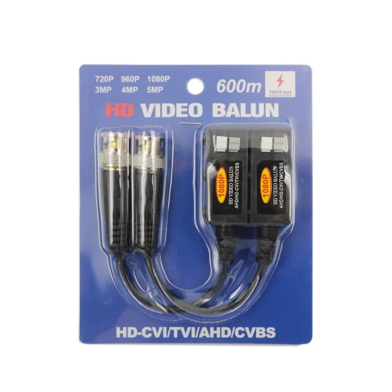 CCTV accessories video balun 5mp with HD -CVI/TVI/AHD passive video balun