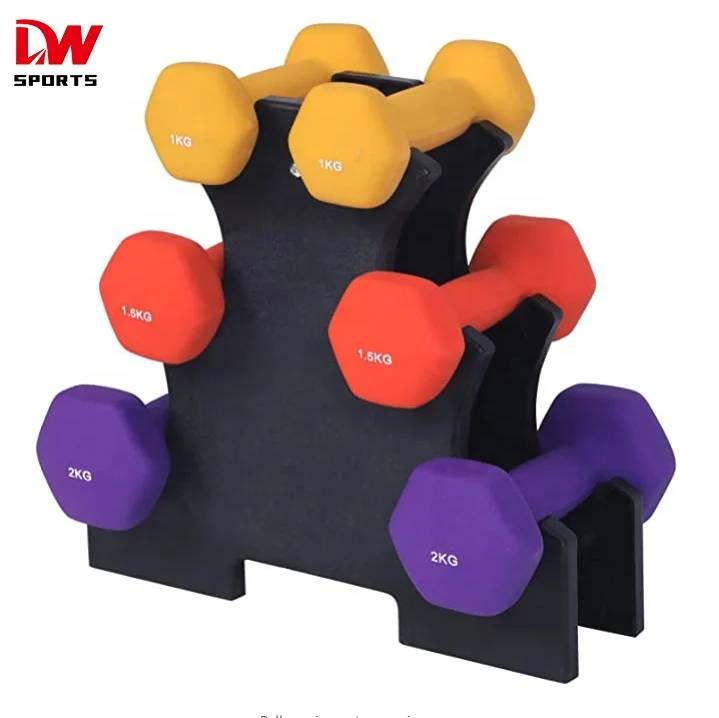 DW sports 6 кг виниловые погружные гантели набор из 3 гантелей виниловые в различных весах и цветах