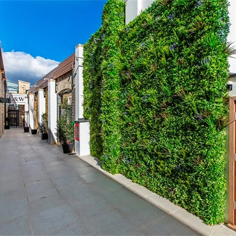 Garden home landscape decoration fake orchid leaves artificial plants hedge panels outdoor green wall