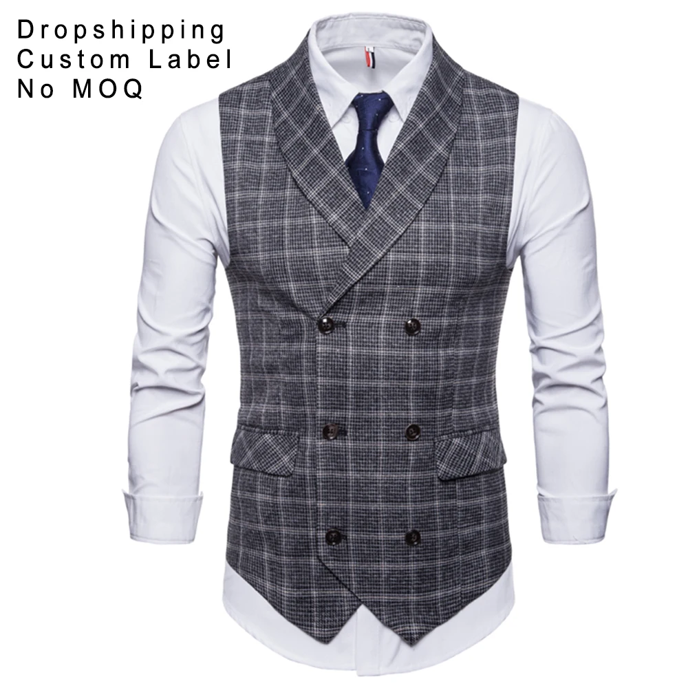 
Latest Waistcoat Design for Men Customised Mens Waistcoat Polyester Cotton COLLARLESS Breathable Anti-shrink OEM Service Plaid 