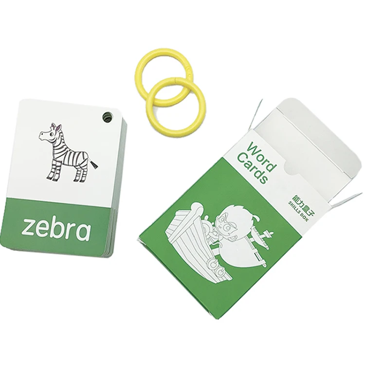 Wholesale English Memory Flash cards Emotional Intelligence Flashcards Custom Printing Learning Paper cards For Kids