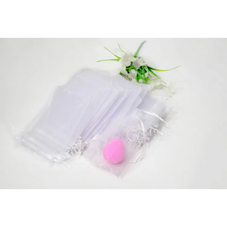 Organza wholesale custom coral colorful 10*15 cm jewelry packaging bags