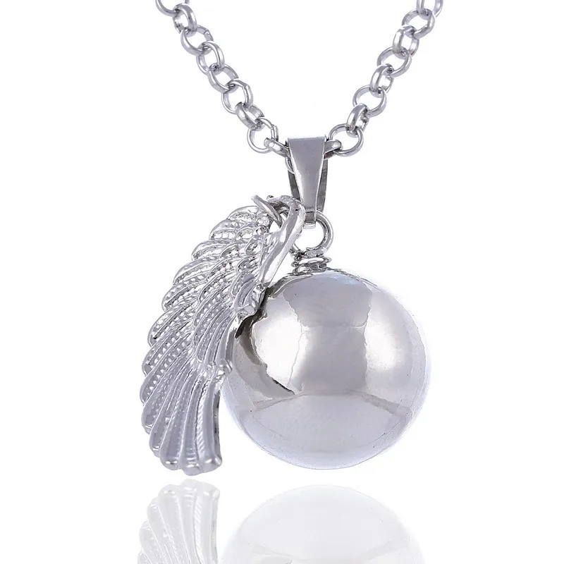 Angel Wings Bells Pregnancy Necklace  Music Box Piano sound Long Chain for Sweater  Pendant Necklace Maternity Baby Products