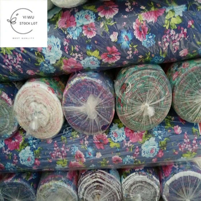 China cheap 32S 100% cotton  spandex print fabric for garment in stock