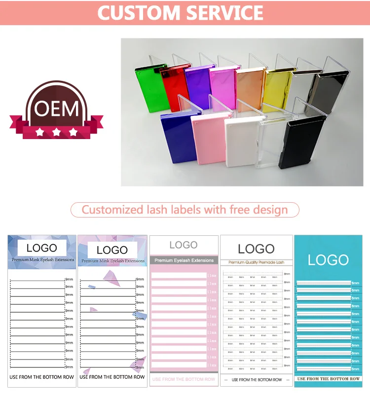 
all size handmade premium soft eyelash extension faux mink with private label 