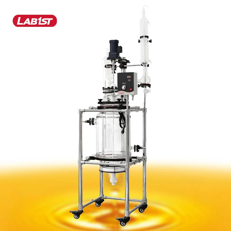 Manufacture Price OEM 10L 20L 30L 50L 80L 100L Lab Industrial Glass Jacketed Filter Reactor