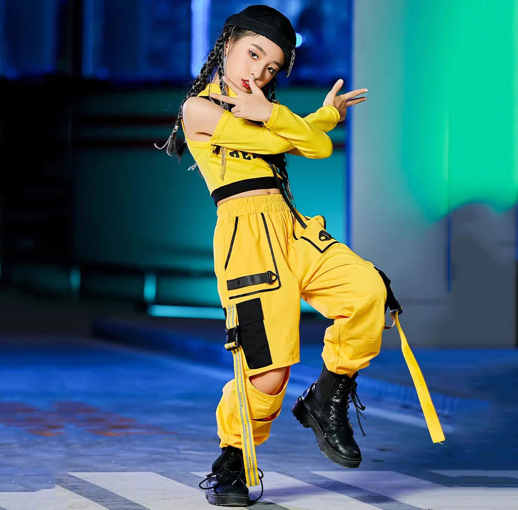 wholesale jazz street dance clothes suit girls hip hop clothing