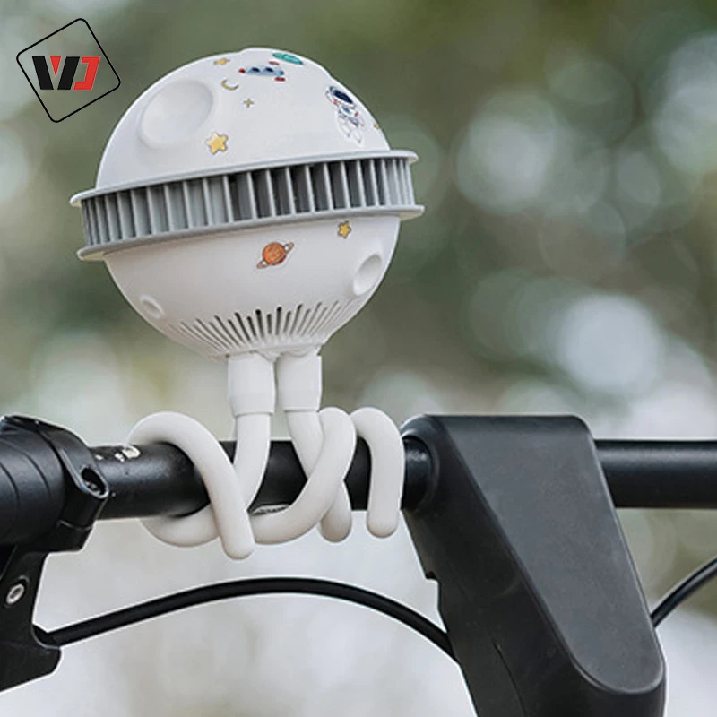 Creativity design automatic shaking of head fan baby stroller super power battery operated baby stroller fan