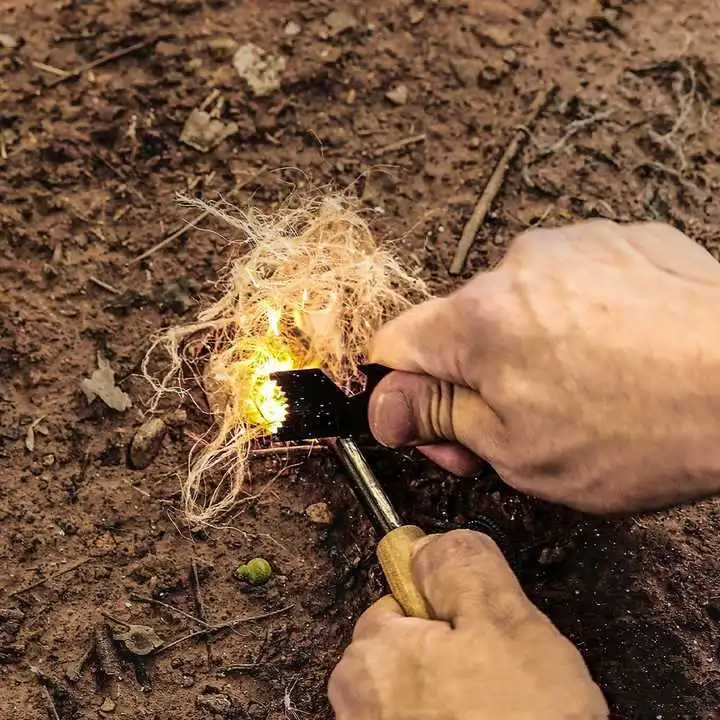 Tinder Rope Natural Tinder Fire Starter Survival Easy to Fire Tab for Backpacking, Hiking, Camping, Barbecues