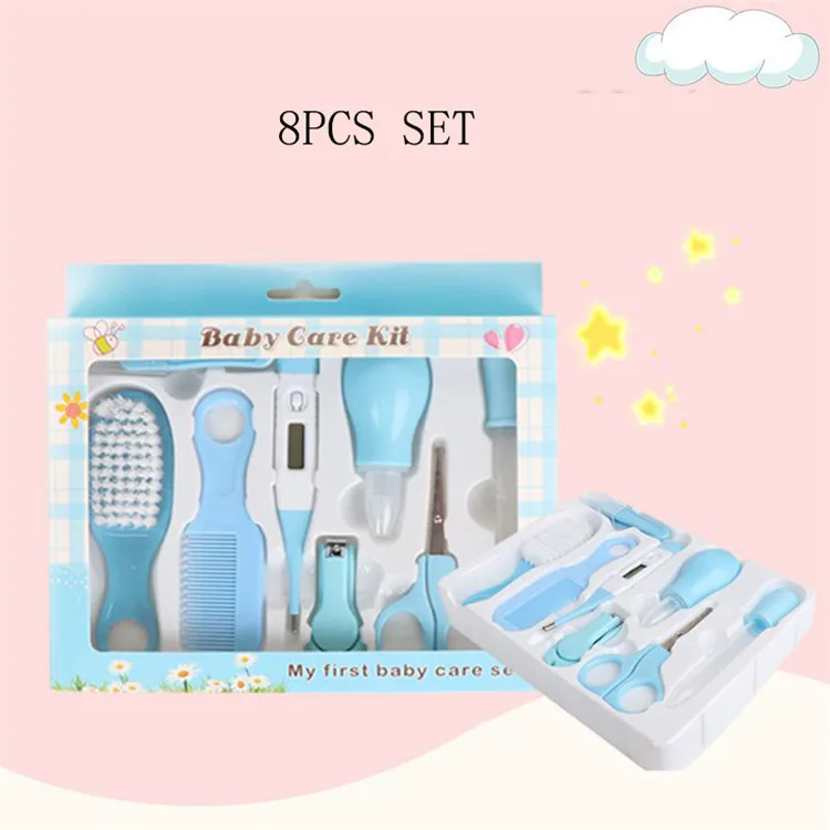 Baby Safety Product 6/8/10 pcs Baby Grooming Scissors Nail Clipper Manicure Care Set