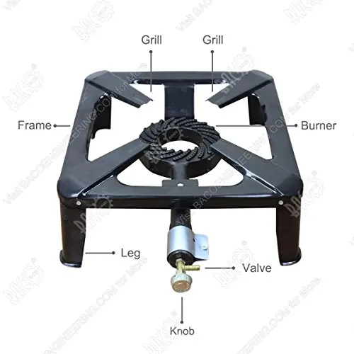 outdoor camping propane burner cast iron gas cooker wok stove italy model