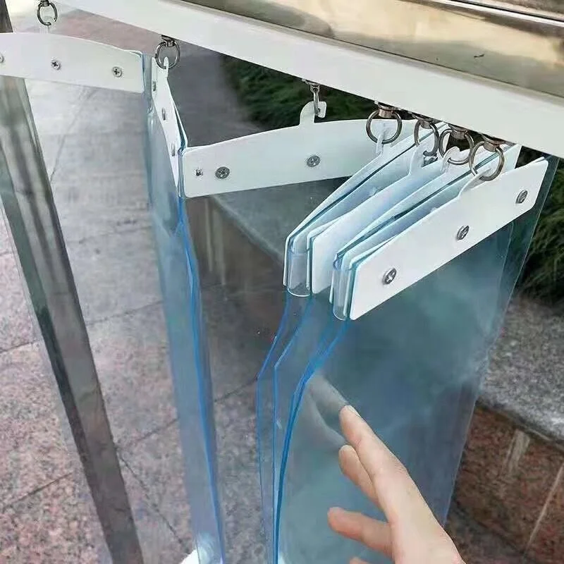 Fuxing Flexible Plastic Cold Room Outdoor Hang Strip Door Curtains Transparent pvc strip curtain transparent