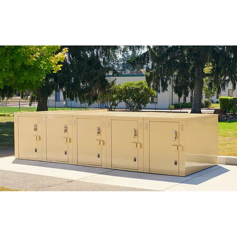 Single bike storage locker customizable metal bike storage outdoor bicycle storage