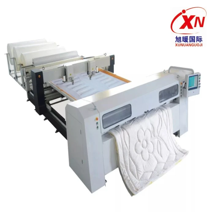 Automatic Computerized Single Needle continuous mattress quilting cutting machine home textile blanket bed sofa making machinery