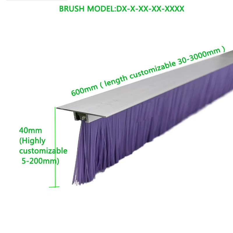 Subway Screen Door Brush UL94 V0 Flame Retardant Nylon PA6 Strip Brush