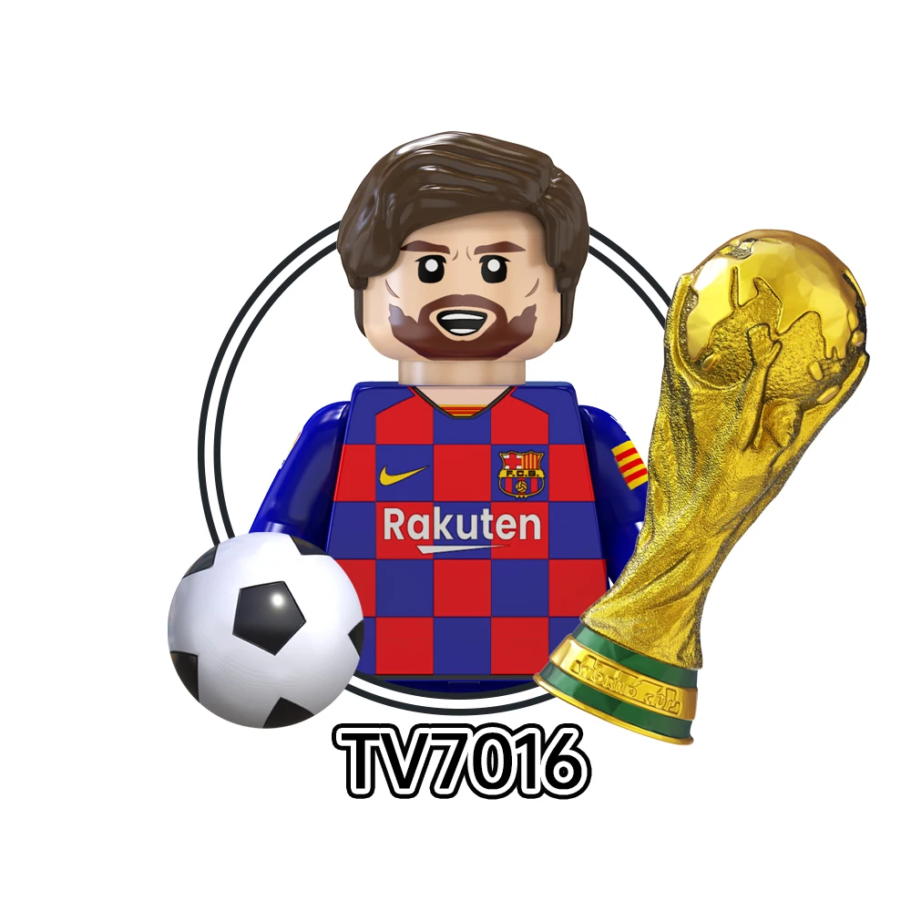 World Star Football Soccer Player Kaka Messi Benzema Ronaldo Building Block Figure Collection Plastic Toy for Kids TV6502