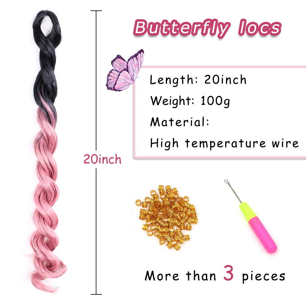 Wholesale Free Sample 150g Synthetic French Curls Hair extension Ombre Crochet Braids Attachment Wavy Braiding Hair