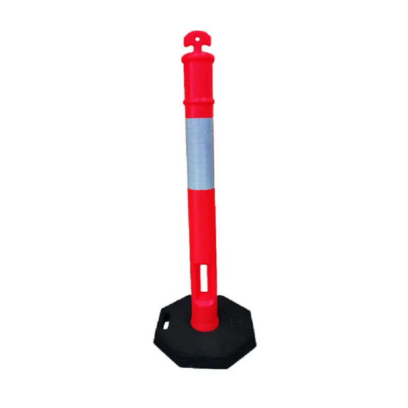 Hot sales cheap road safety traffic warning barricade channelizor cone delineator tube parking marker post with rubber base