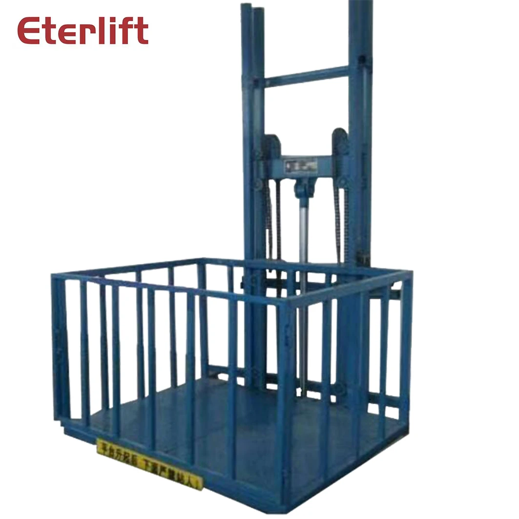 Warehouse Guide Rail Cargo Lift Platform Freight Elevator hoist Price
