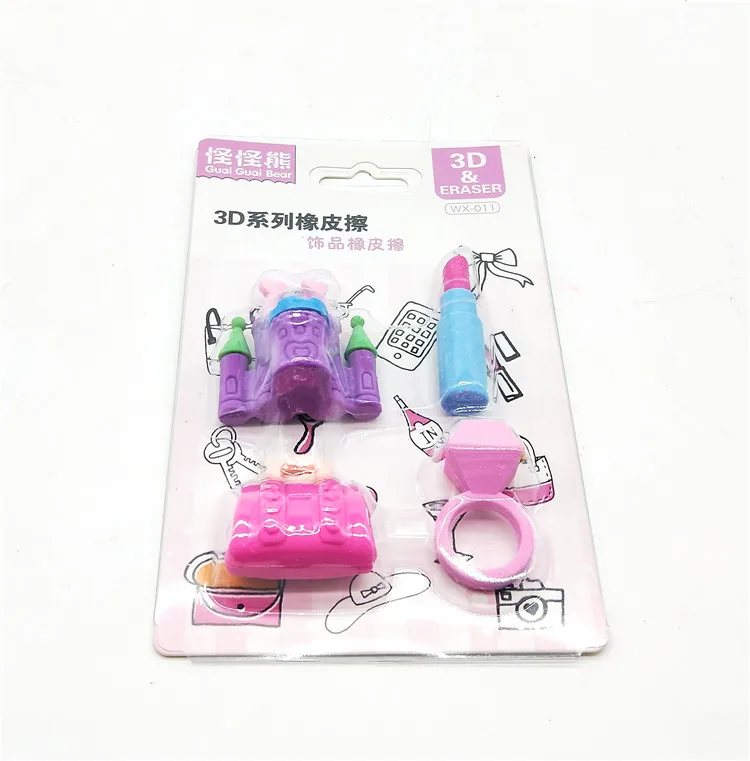 Logo printed dissimilarity Competitive price 3D eraser  for  boys and girls