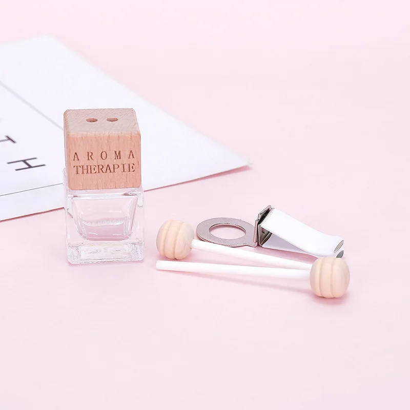 8ml Car Air Freshener Outlet Clip Glass Car Perfume Diffuser Bottle for Essential Oil Crystal Car-styling Auto Ornament Perfume