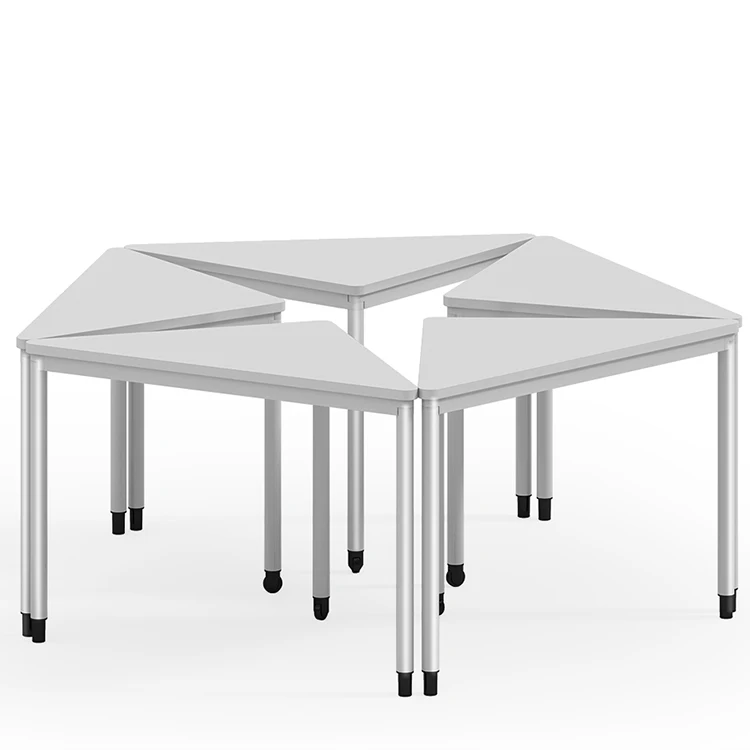 Hot Sale School Furniture Movable Student Table and Chair Classroom Folding Training Desk and Chair University