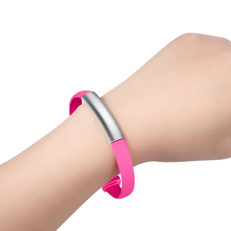 2.4A TPE Bracelet USB Cable Fast Charger Short USB C Cable 22cm Type C Charging Bracelet Cable