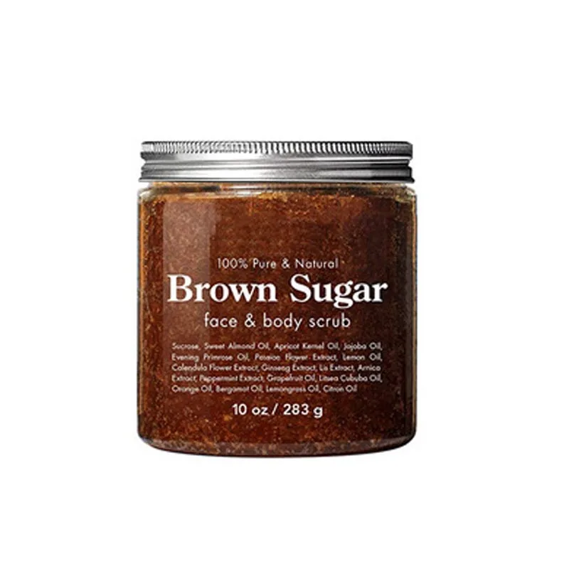 2021 Wholesale Eco Friendly Natural Vegan Brown Sugar Exfoliating Moisturizing Face and Body Scrub