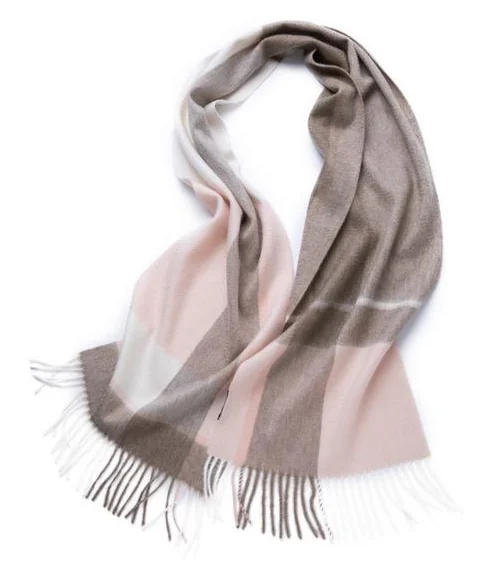 Winter Ladies Pure 100% Cashmere Scarf Luxury Long Tassel Wool Stoles Scarf For Women Camel Printed Scarf