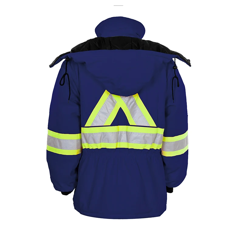 Warm and secure reflective cotton canvas work jacket