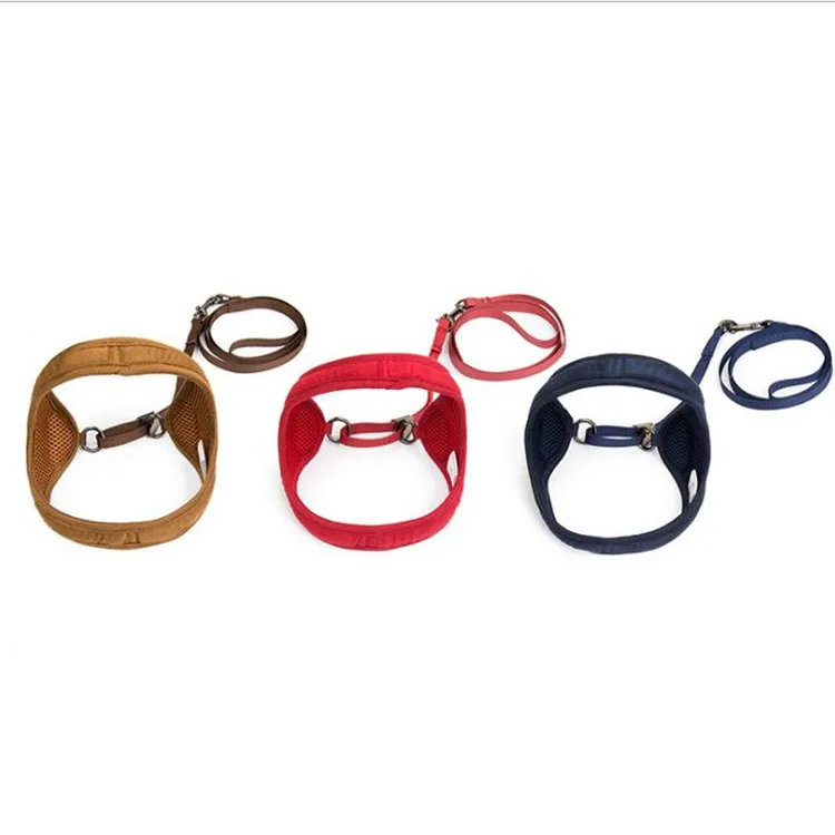 Quality pet chest strap durable outdoor colorful anti lost vest type traction rope dog leash