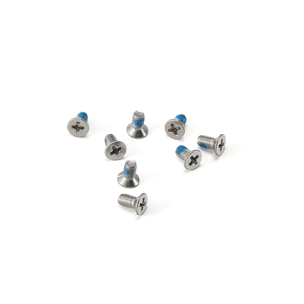 Factory Price M5 Iron Glue Dispensing Screw Countersunk Cross Screws Stainless Steel With Blue Nylon Patch