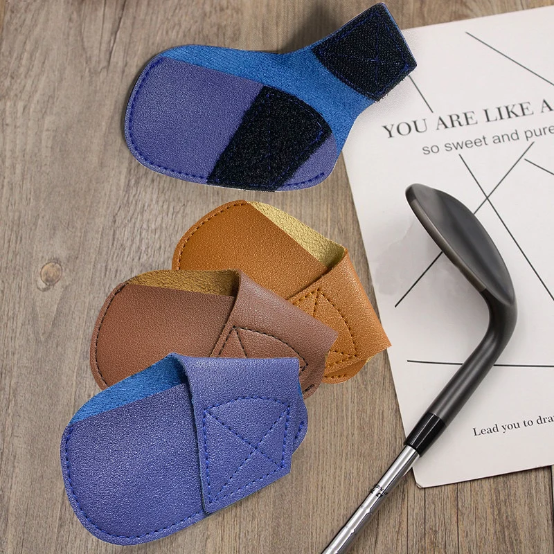 Golf Club Holster Cap Head Protector Universal Durable PU Leather Golf Iron Cover Right Hand Headcover for Men and Women