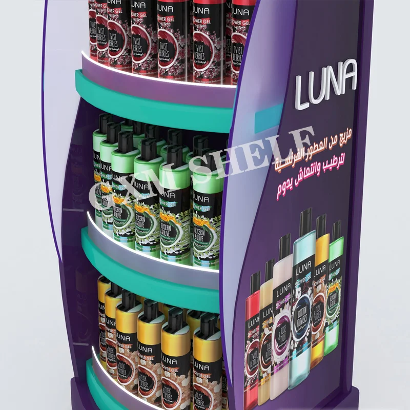 High quality new design shelf grocery stand metal retail rack customized supermarket promotion display stand shelves