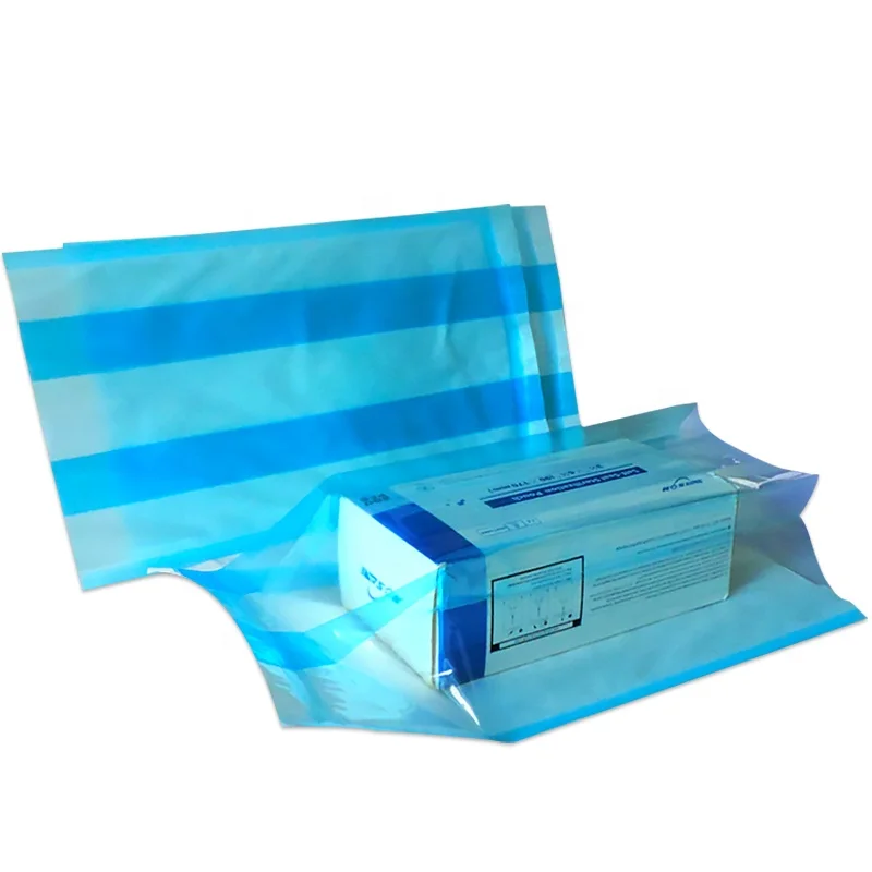 EO/STEAM sterilization disposable heat-sealing gusseted pouch in roll for dental clinic