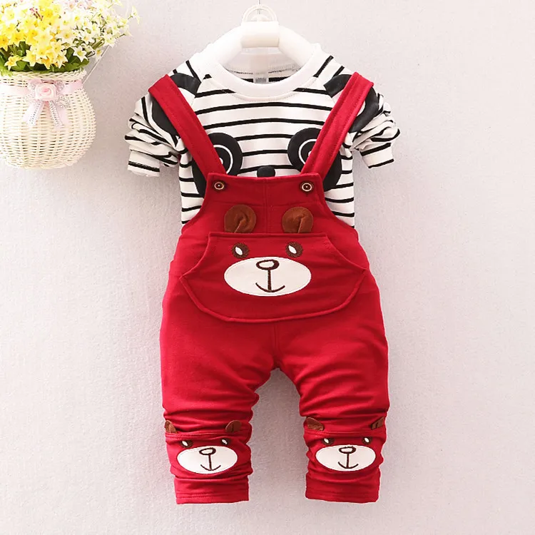 Cute cartoon 2 pieces newborn girls clothing sets for children 1 year old