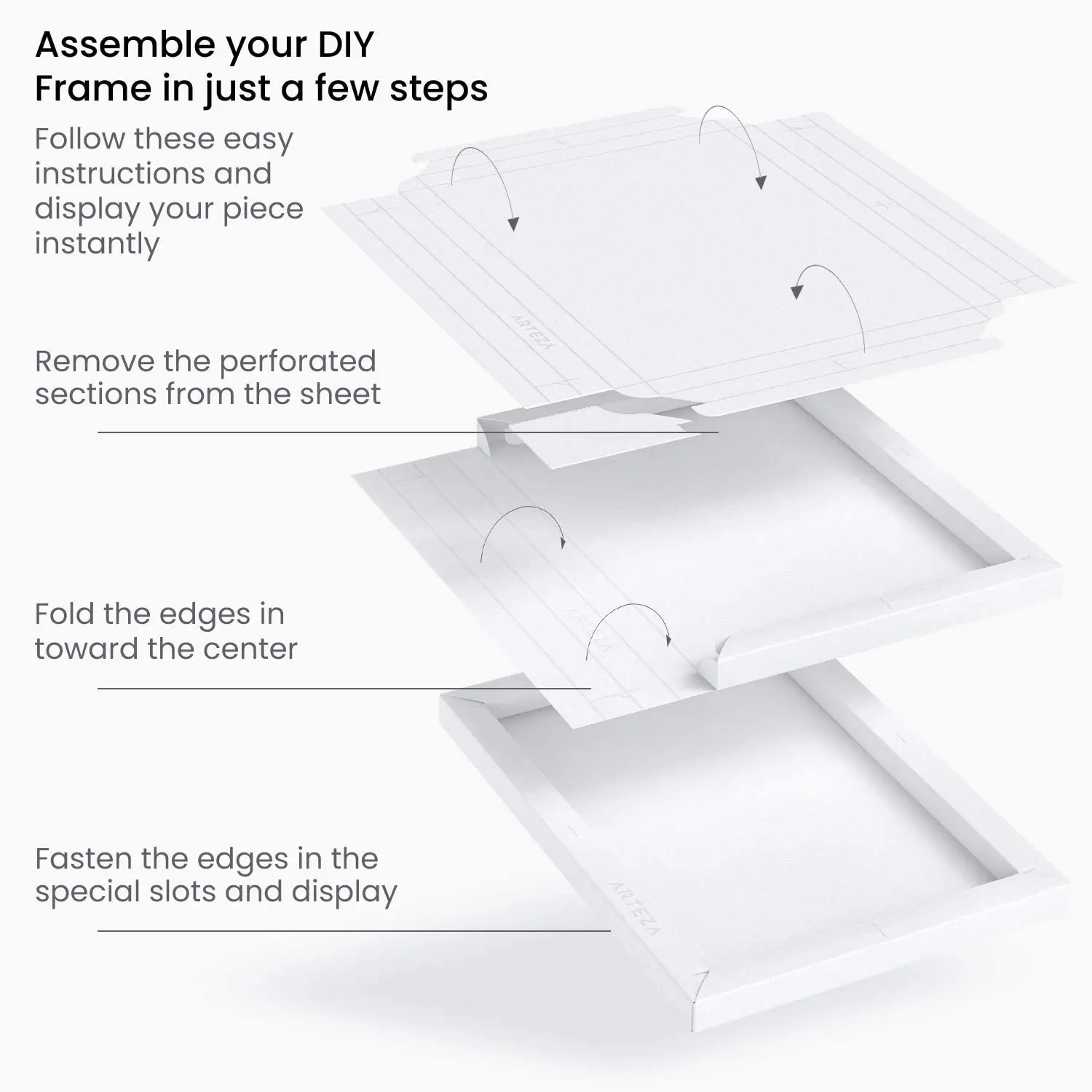 300GSM 5 Sheets Acrylic Oil Watercolor Gouache Paper Foldable Canvas Pad DIY Frame