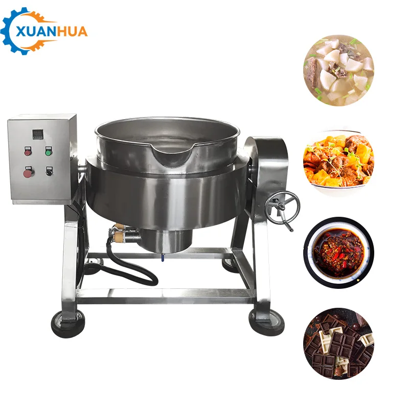 Electric gas electric soup jam heating mixer double jacketed industrial cooking ghee boiler