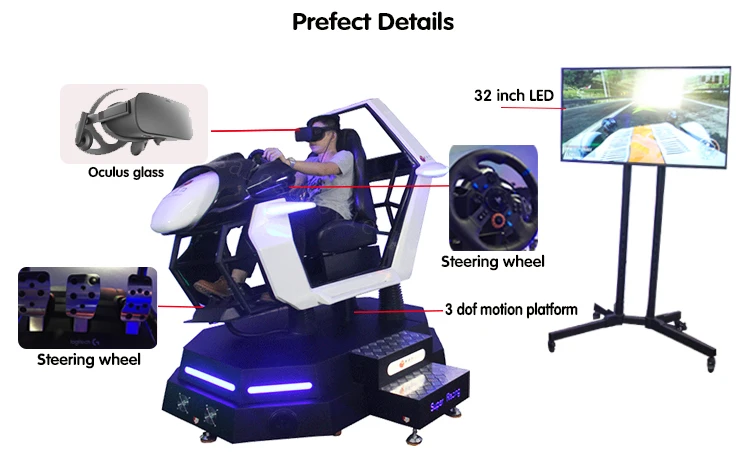 9D Виртуальная реальность гоночный автомобиль симулятор вождения VR гоночная игра для парка виртуальной