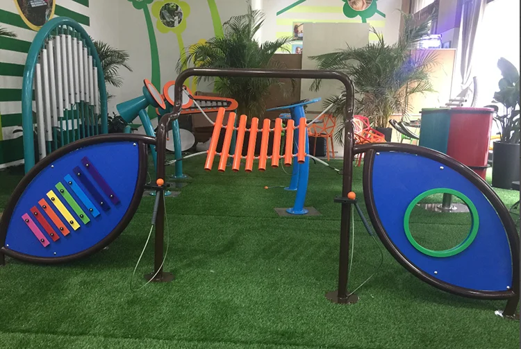 QiaoQiao factory kids outdoor playground equipment music beat drum set funny  Musical Park instrument