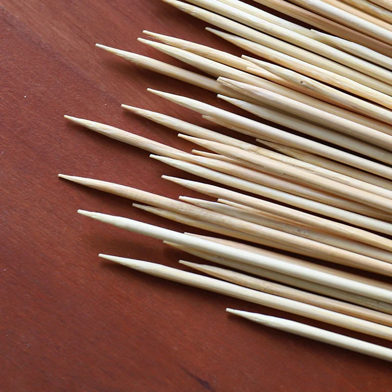 Outdoor Barbecue Accessories Natural Bamboo Skewers Wooden Sticks