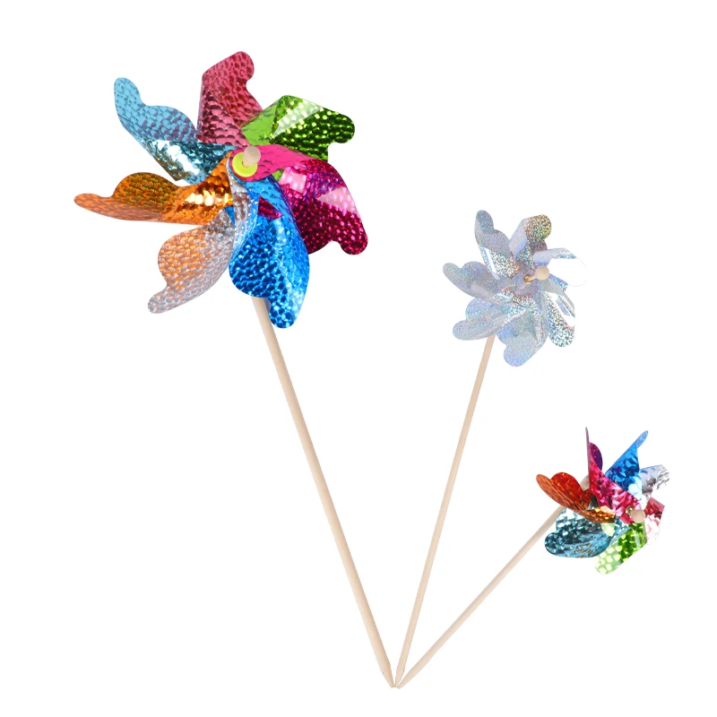Quality Assurance Multiple Specifications Wooden Windmill Toy Pinwheel