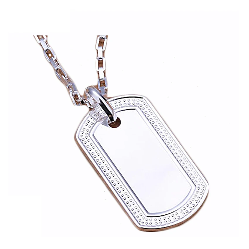 Класса люкс ручной работы, изготавливаемая на заказ, неповторимая отделка с dogtag из нержавеющей стали