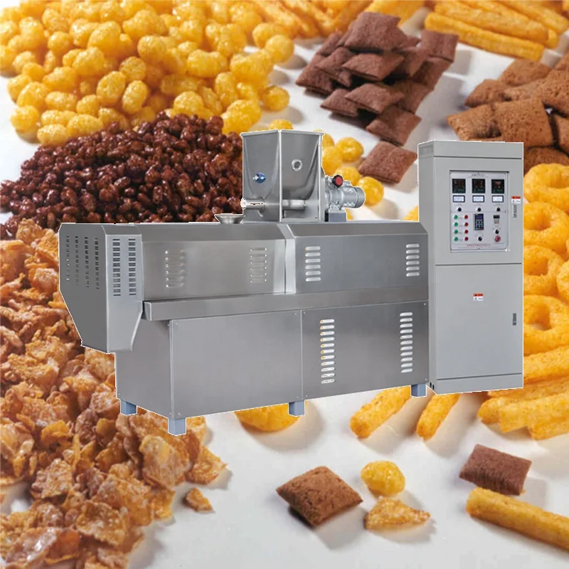 Tailormade mini corn puff snack extruder corn flake processing line chips machine