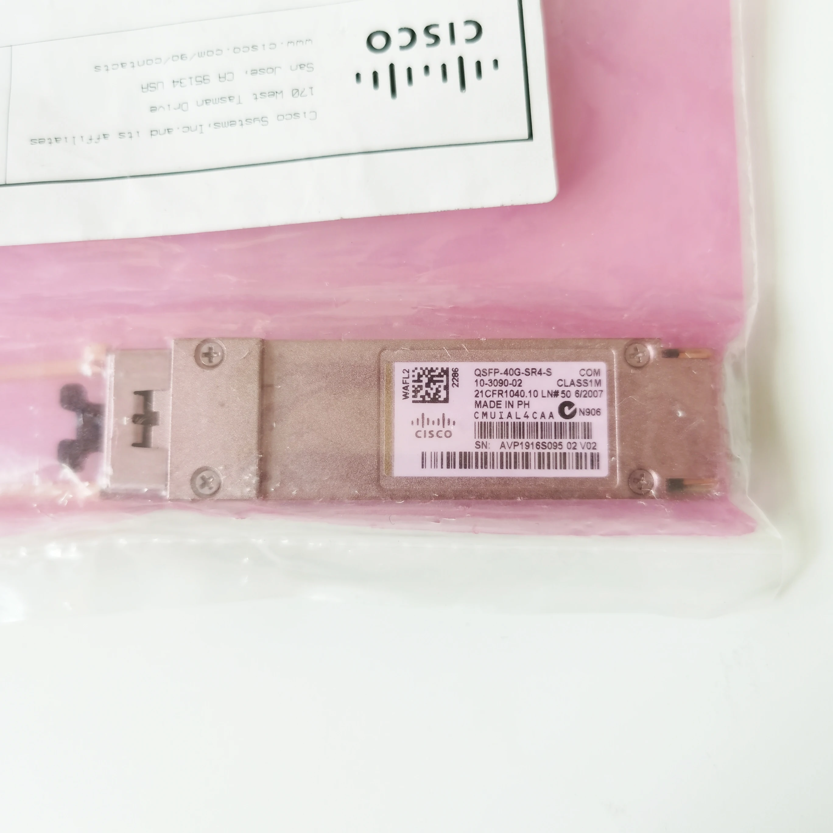 Ciso 40GBASE QSFP Modules QSFP-40G-SR4= QSFP-40G-SR4-S=