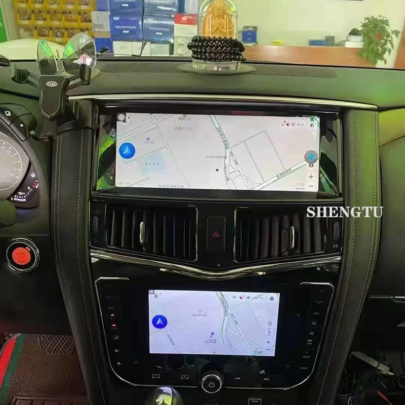 New product Audio Stereo android car radio dvd player 12.3 inch+8 inch 12.3For Nissan Patrol Y62 Infiniti Qx80 2010 - 2020